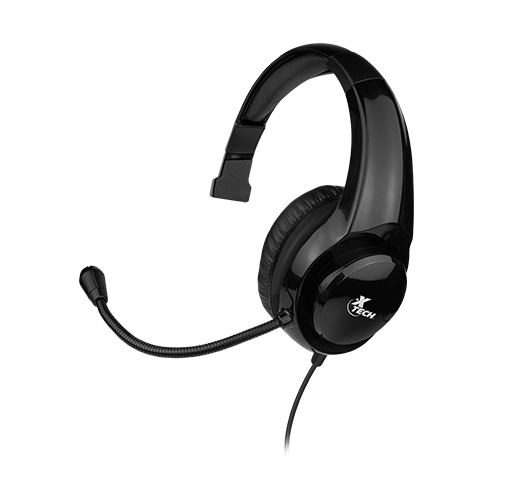 Monoauricular para videojuegos Xtech Molten con detalles en rojo.