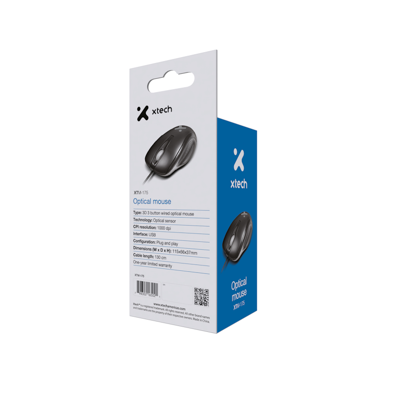 3D 3-button wired mouse XTech|XTM-175